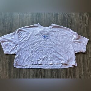 Long cropped oversized t shirt